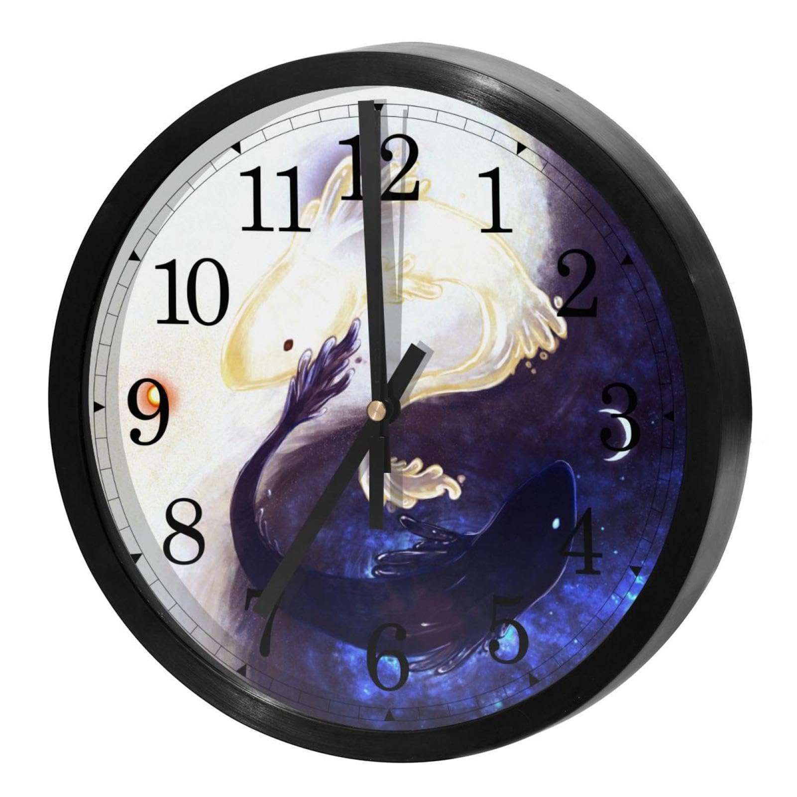 Horloge murale silencieuse sans tic-tac Yin Yang pour créer une ambiance zen chez soi