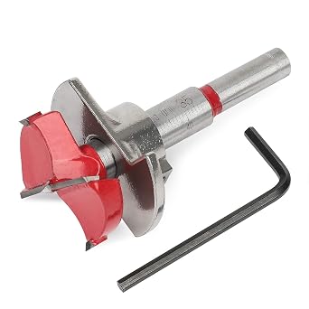 Forstner Drill Bit Tungsten Carbide Woodworking Hinge Hole Cutter with Depth Stop 35mm
