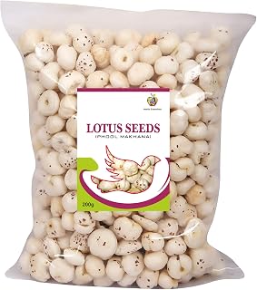 Jioo Organics Lotus Seed Pop / Gorgon Nut Puffed Kernels, Phool Makhana, Fox Nut, 200 g