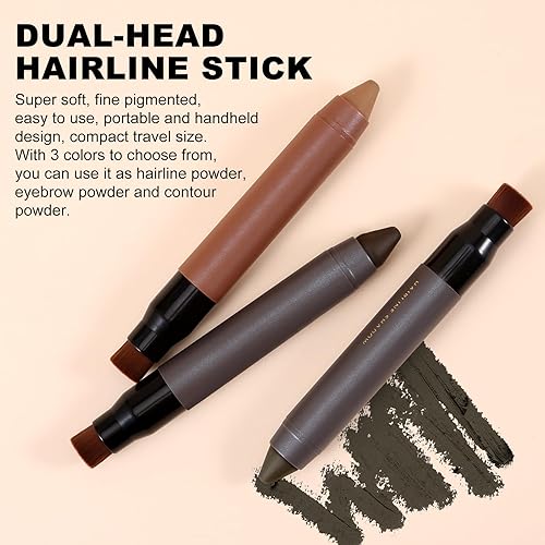 Miniatura 6 de Boobeen Barra de polvo de línea de cabello, corrector de sombra de cabello para cabello fino, impermeable, retoque de raíces para cubrir rápidamente