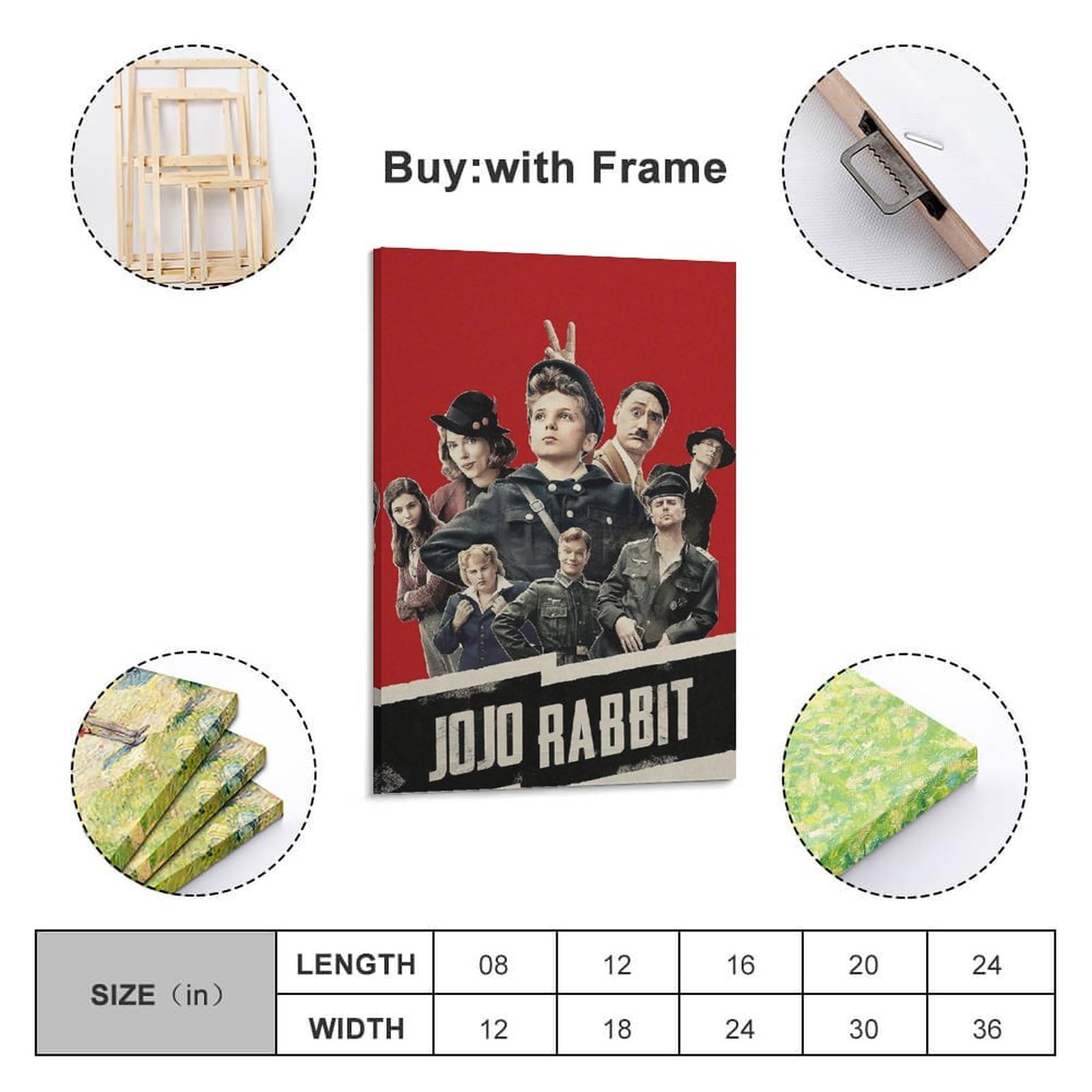 Amazon.co.jp: ジョジョ・ラビットのコメディ映画のポスター ポスター