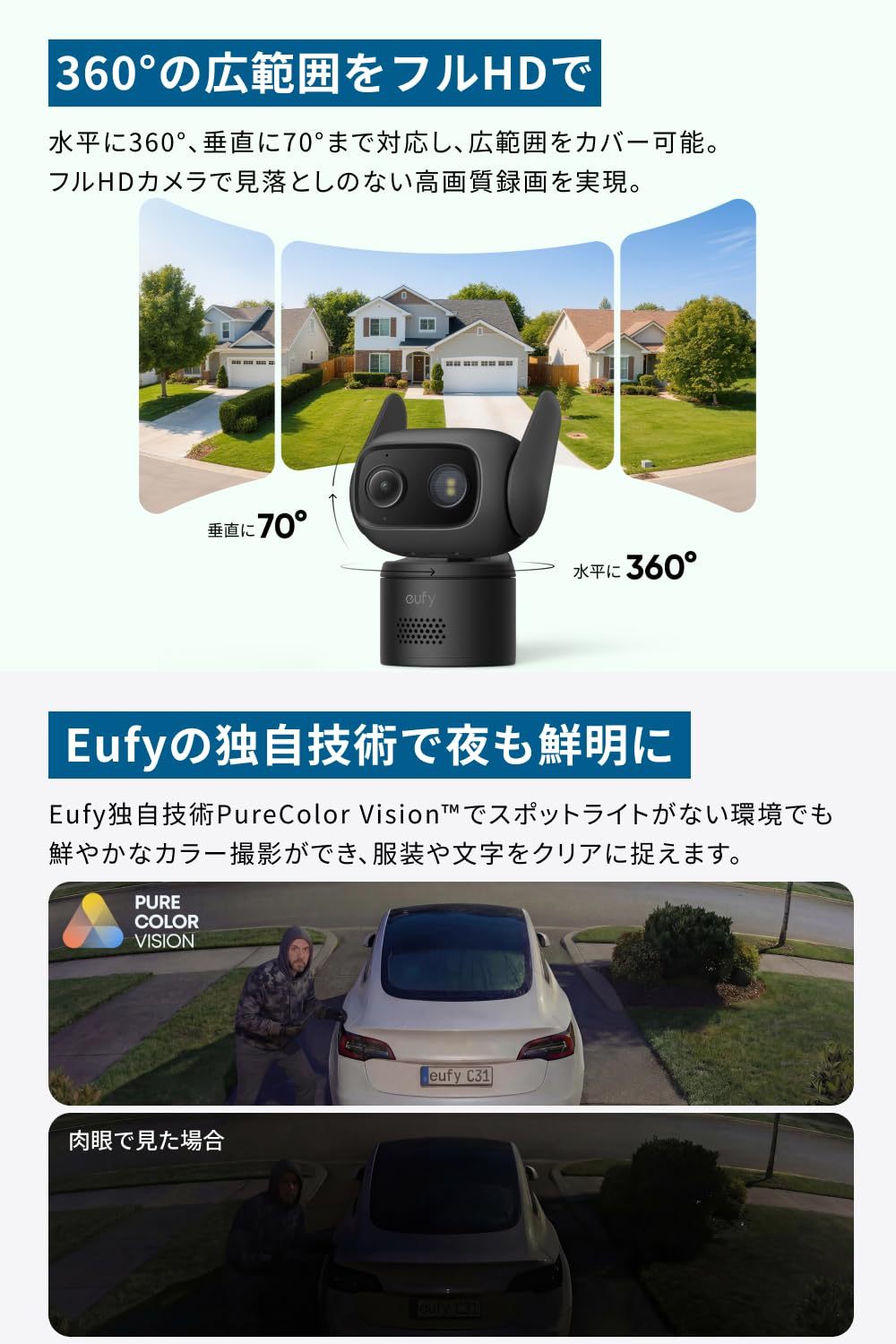 Amazon.co.jp: Anker Eufy (ユーフィ) eufy Wired Cam C31 ブラック