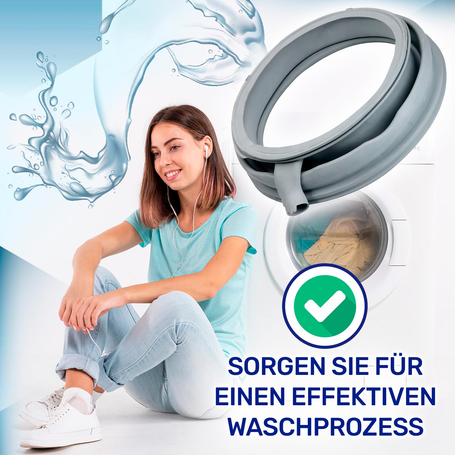 Bullaugendichtung Waschmaschine Bosch | 00772658, 00680768 | Für Siemens, Neff, Viva