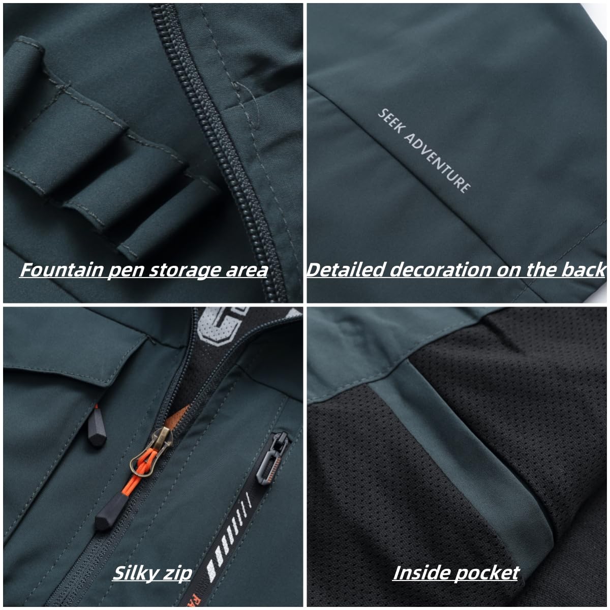 Gilet da Pesca da Uomo All'aperto Gilet Leggero Traspirante Giacca Multi-Tasca Gilet Asciugatura Sportivo Rapida Gilet Caccia Tempo Libero Fotografi Giacche