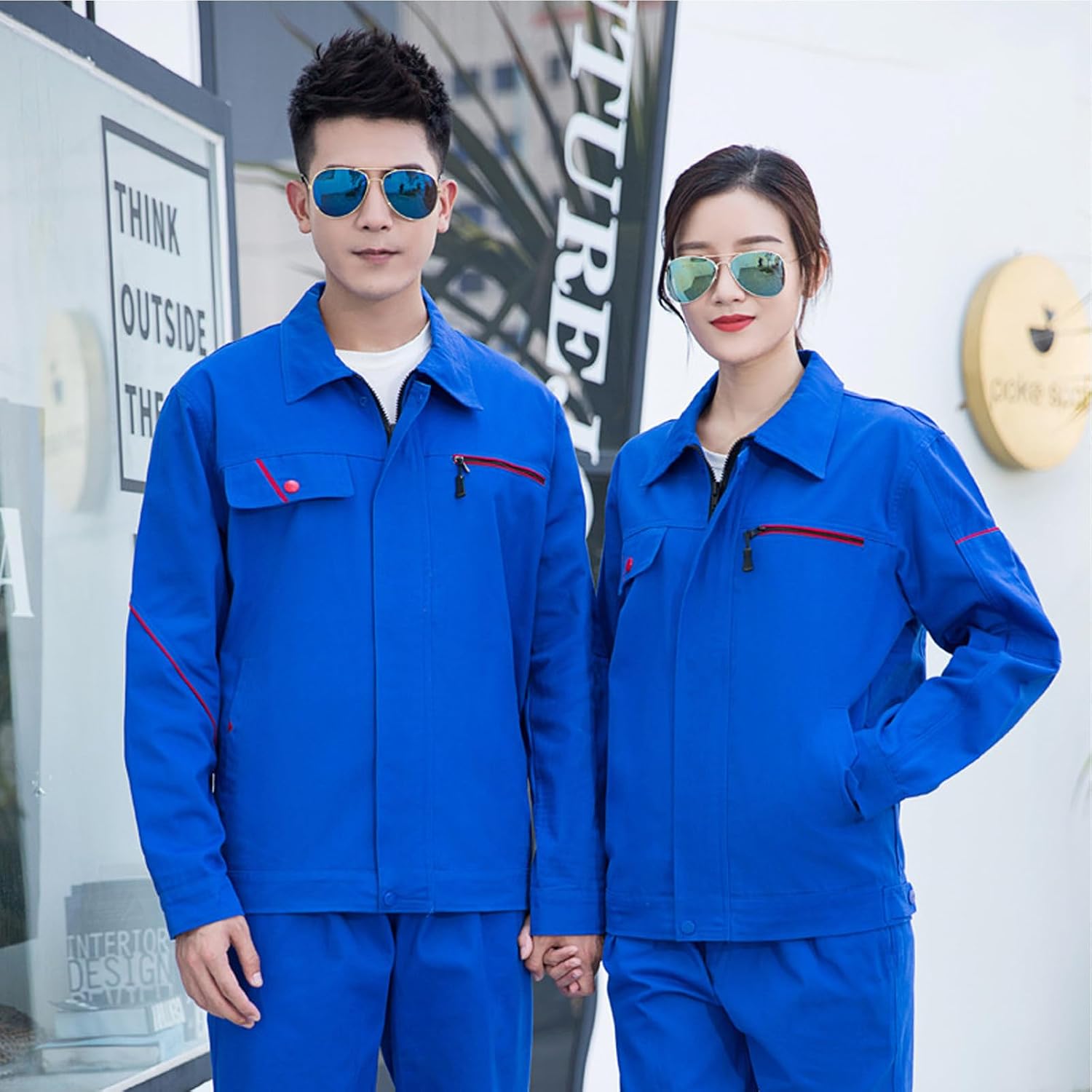 Unisex Cotton Workwear Coveralls Work Clothes Uniforms Auto Repair Workshops Suit Men Women Working Set