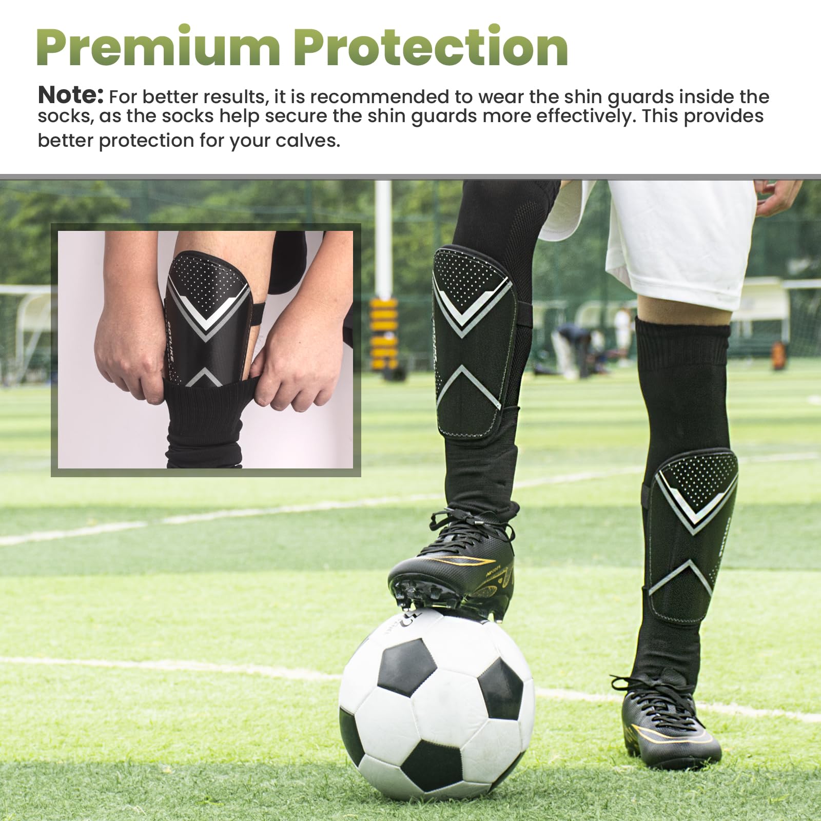 Espinilleras de fútbol para niños, jóvenes y adultos, espinilleras defensoras con protección de tobillo, equipo de fútbol para niños de 3, 5, 4-6, 7-9, 10-12 años, espinilleras de futol para