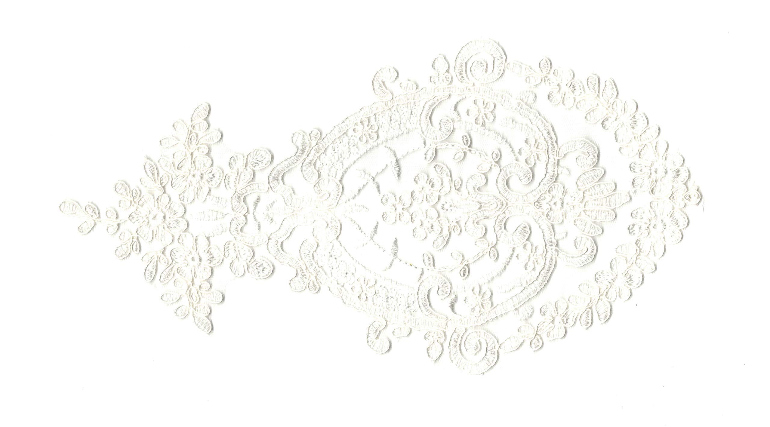 craftuneedivory floral lace applique bridal wedding sew on ivory bolero tulle embroidered lace motif Per piece (S37g)