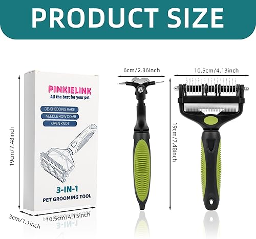 3-IN-1 Pet Grooming Tool — shown in a real home setting for scale