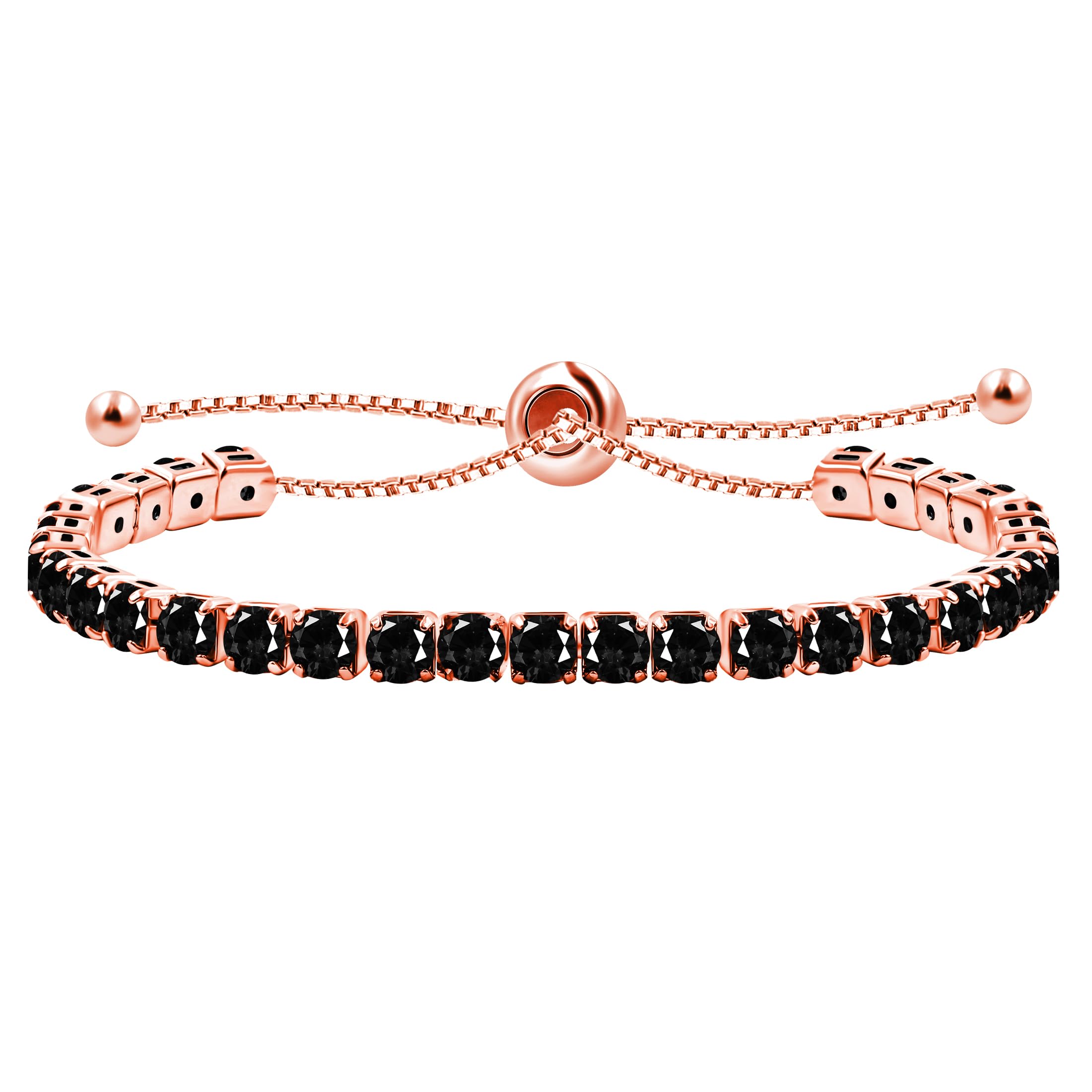 Uloveido Fashion Adjustable Slider Bolo Clasp Tennis Bracelet for Women Hypoallergenic Purple Pink Blue Green Cubic Zirconia Bracelets Gift Y4043