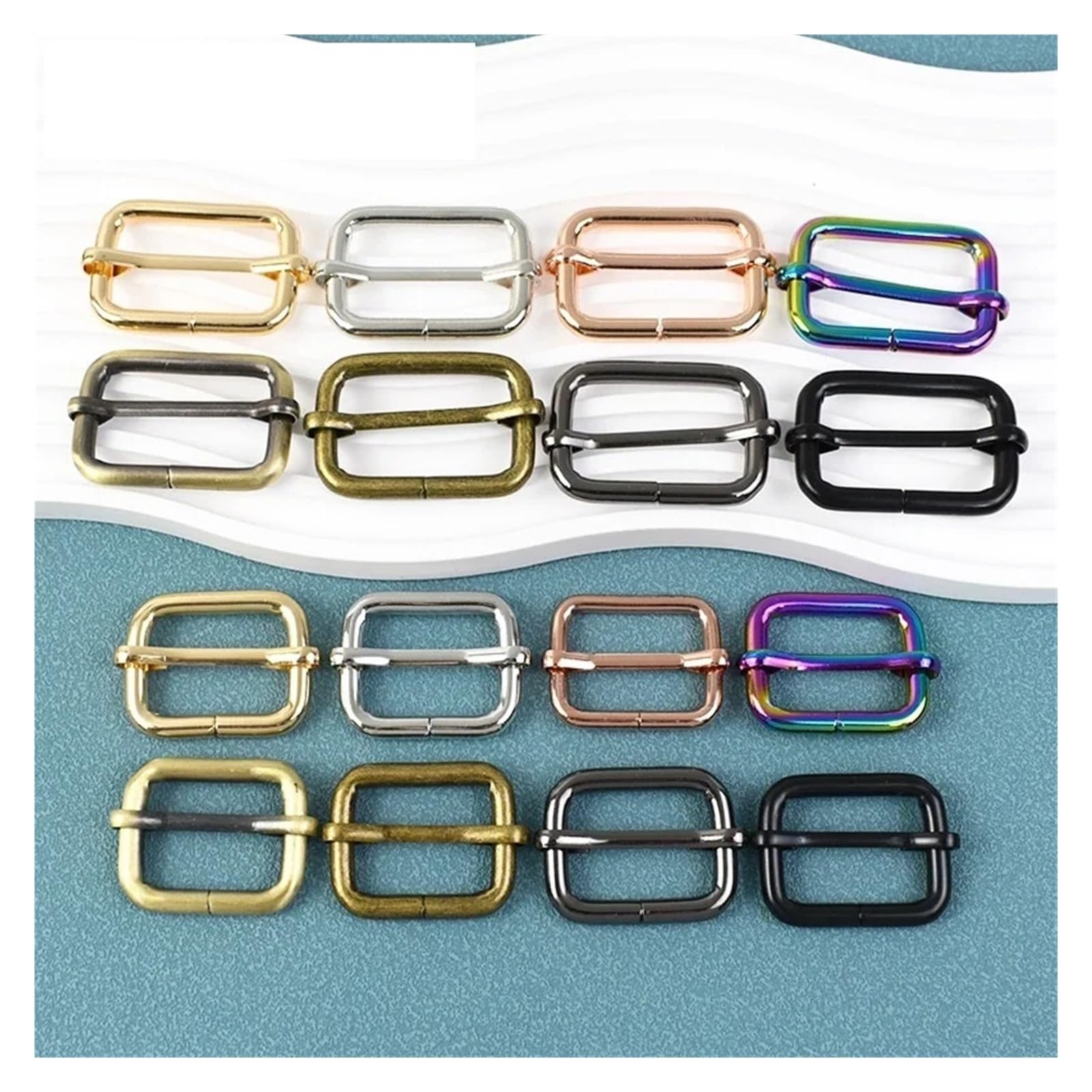 Hebillas Metalicas 50 Piezas De Hebillas Metal For Cinturón, For Bolso, Correa Mano, Hebilla Pasador, Cierre Tres Deslizamientos, Presillas Ajuste