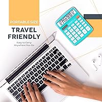 Vista 7 de CATIGA Calculadora de escritorio de 12 dígitos con pantalla LCD grande y botón sensible, energía dual solar y batería, función estándar