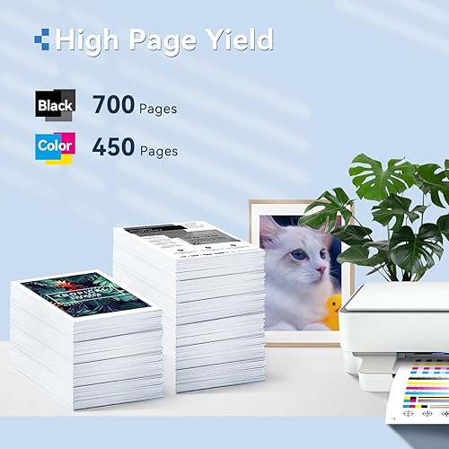 Miniatura 4 de Cartucho de tinta HP 67 de alto rendimiento para cartuchos de tinta HP 67, paquete combinado de color negro para impresora HP Envy 6055e 6455e 6052