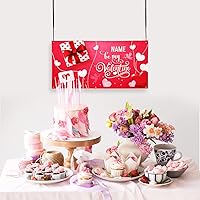 Vista 97 de Cartel de fondo personalizado para el día de San Valentín, decoración de San Valentín, letrero de vinilo con texto en inglés "Be My Valentine