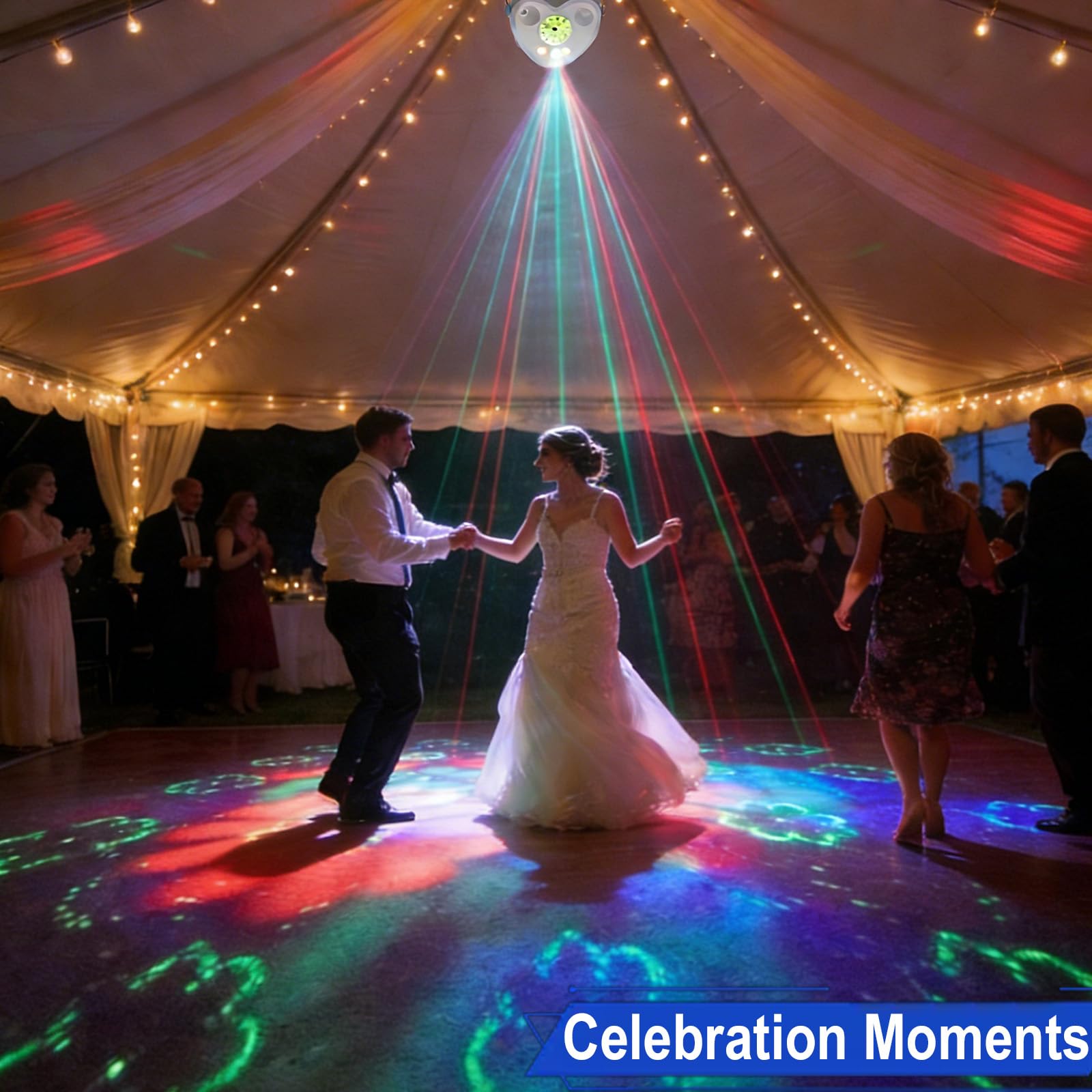 Éclairage de scène 3 en 1 LED stroboscopique RG LED DJ Éclairage DMX Activé par le son Lumière disco pour club, bar, karaoké, mariage, événement et spectacle
