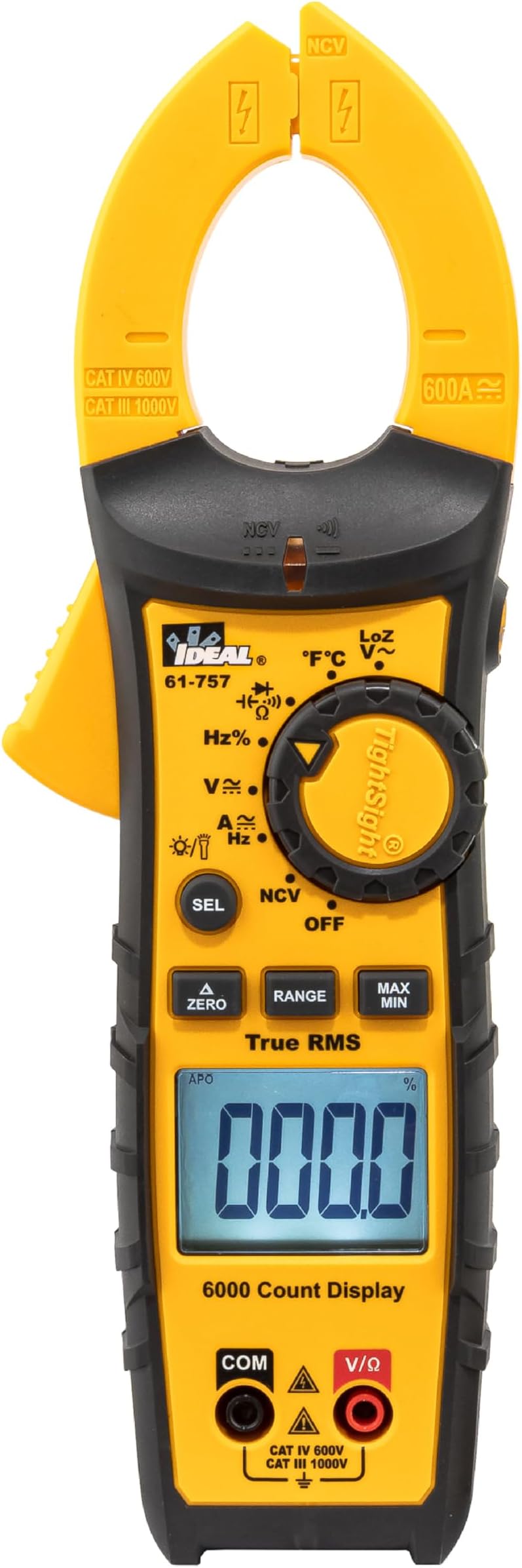 Ideal 61-757 600A AC/DC TRMS Tightsight Clamp Meter
