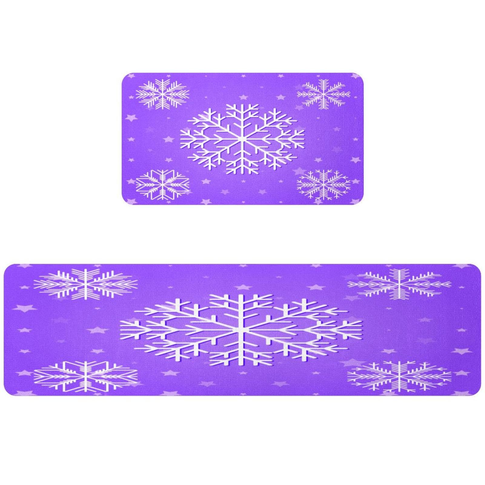 Tapis de cuisine absorbant lavable lot de 2 tapis de couloir violet antidérapant