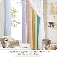 Vista 7 de NICETOWN - Cortinas opacas traslúcidas de capas superpuestas con ojales en la parte superior (52 pulgadas de ancho).