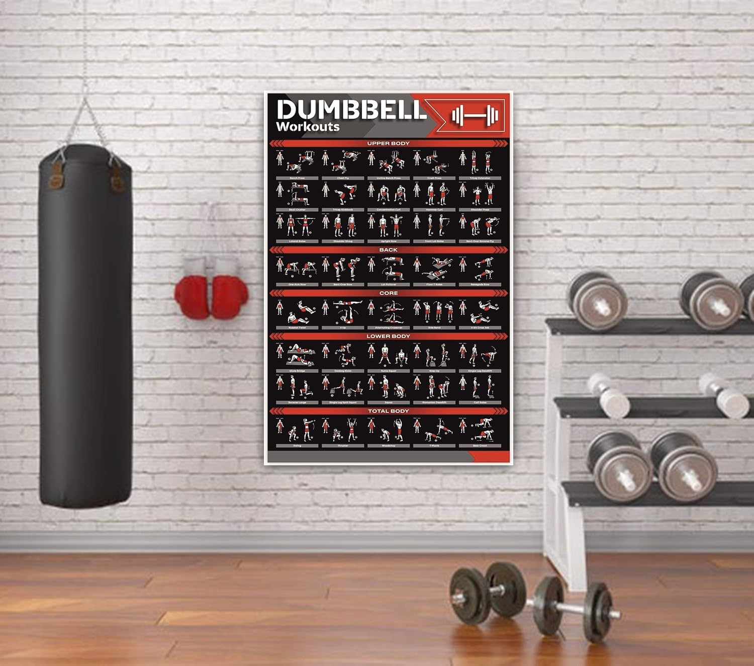Motivational Dumbbell Workout Poster - HD Art -3 Motivational Dumbbell Workout Poster - HD Art -3