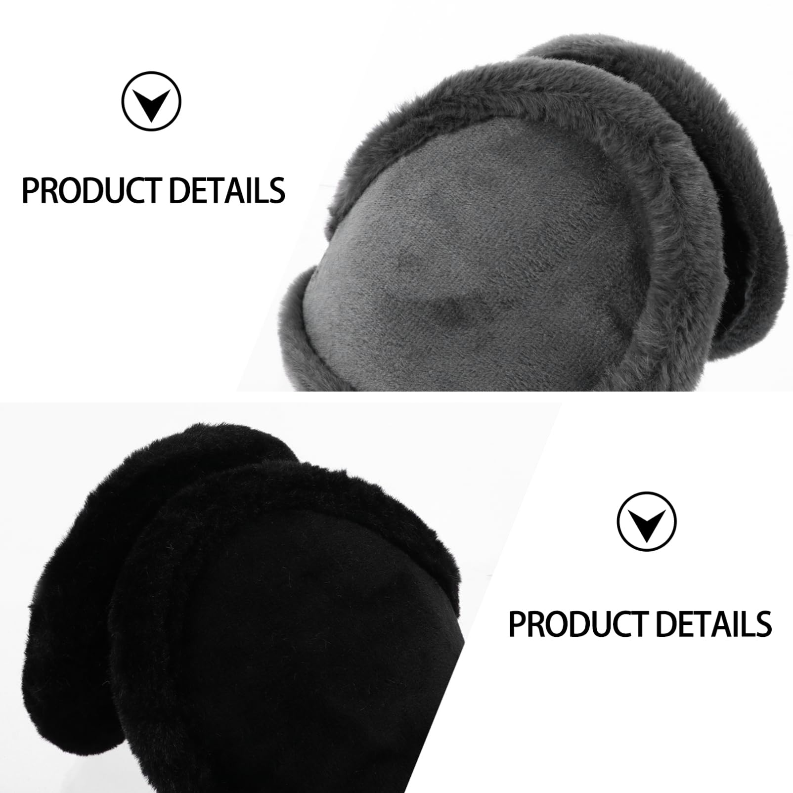 TOVINANNA 2Pcs Plush Ear Warmers Windproof Warm Earmuffs for Winter Activities Stylish Ear Protectors for Skiing Hiking Running Colors Durable Comfortable Design