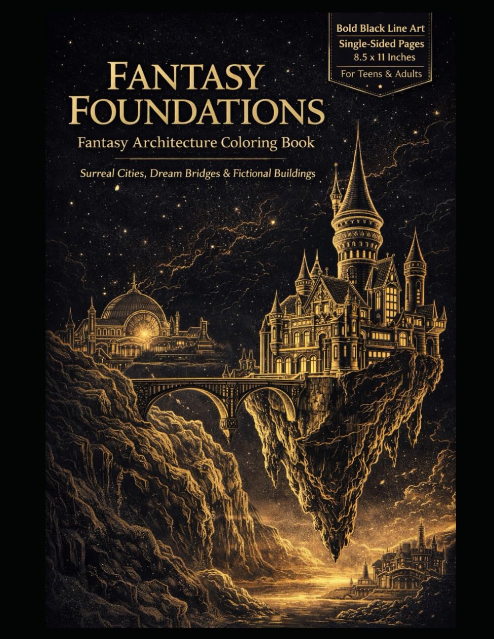Fantasy Foundations: Fantasy Architecture Coloring Book