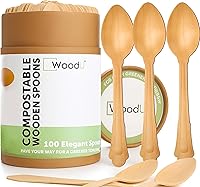 Vista 9 de Elegante juego de cuchillos de madera desechables de 7.75 pulgadas, utensilios compostables, cuchillo de pan ecológico y cuchillo de queso