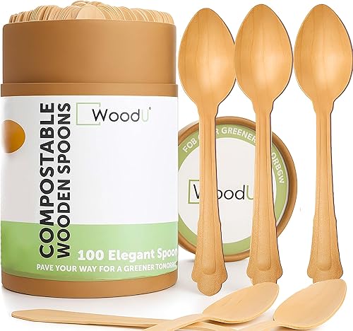 Miniatura 9 de Elegante juego de cuchillos de madera desechables de 7.75 pulgadas, utensilios compostables, cuchillo de pan ecológico y cuchillo de queso