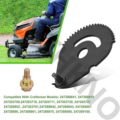 Miniatura 4 de 938-05078 Eje de dirección 5/8 y 617-04094 Kit de engranajes sectoriales para MTD Troy Bilt con 948-0389 710-1309 Tapa de barra de dirección,