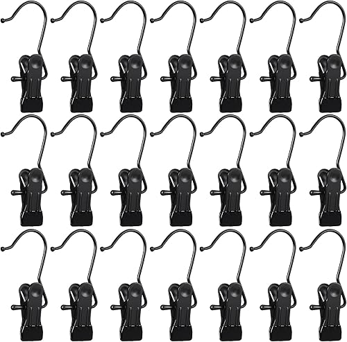 Vista 31 de Hotop Clips para colgar botas para armario, ganchos resistentes para botas, ganchos individuales portátiles, ahorro de espacio para pantalones