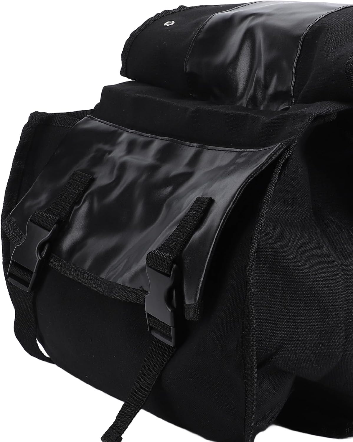 Yosoo Large Capacity Bike Saddle Bag, Multifunctional Bike Trunk Bag Made of Wear Canvas, Foldable and Lightweight Bike Grocery Bag Bike Commuting Bag (Black)