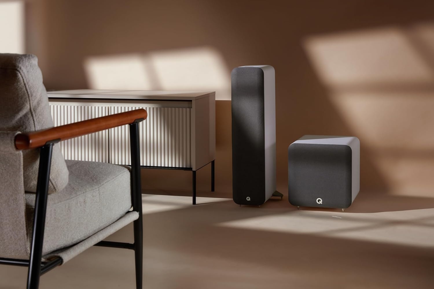 Q Acoustics Q SUB80 Subwoofer – Satin White (US, Each)