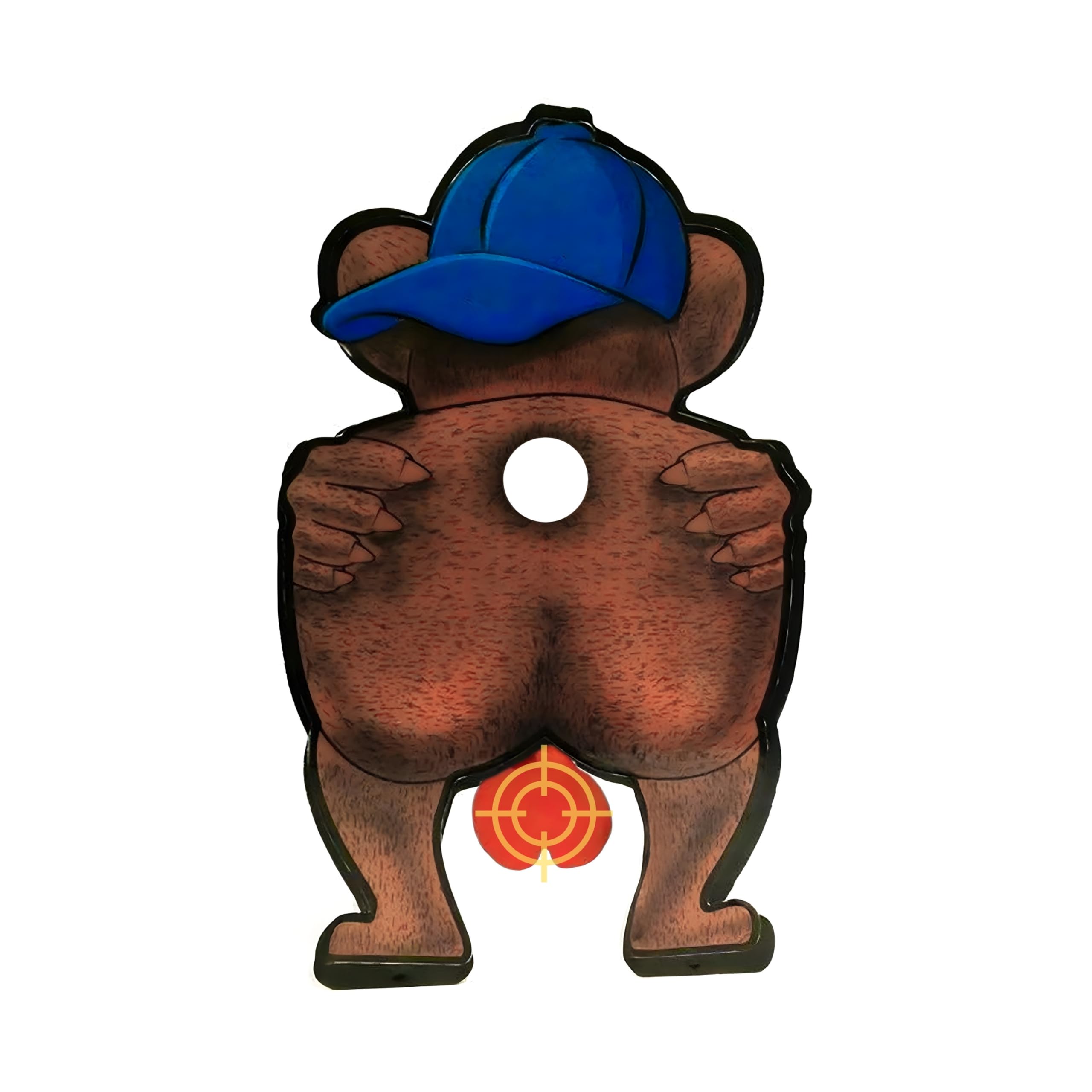 Garden Mile Self Resetting Airsoft Practice Target, Freestanding Steel Bear Flip Design, Portable Shooting Accuracy Training Game with Adjustable Legs, Shooting Practice Bear