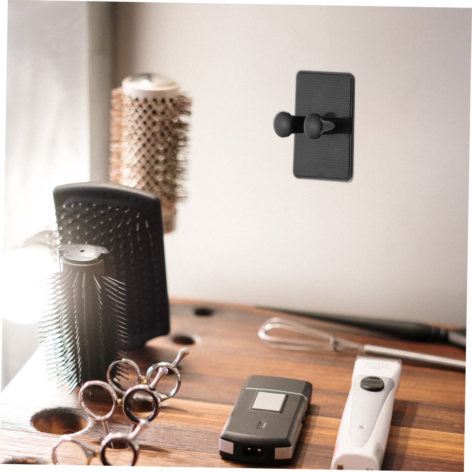 FONDOTIN Punch-Free Razor Stand Wall Electric Shaver Holder Adhesive Bathroom Hooks Electric Razor Hanger for Shower