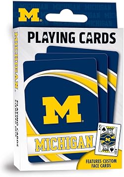 Masterpieces NCAA Michigan Wolverines, Playing Cards - Premium Quality, Educational, and Fun Activity for Kids and Families - Great Gift Idea for Holidays, Birthdays, and Everyday Playtime