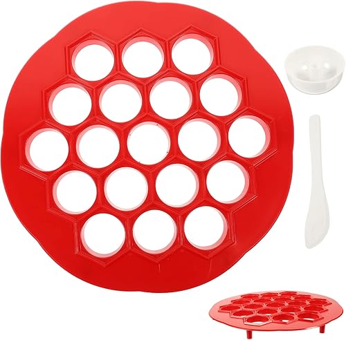 Miniatura 10 de UPKOCH Tortillas de harina, 1 juego de ravioles para hacer albóndigas, pelmeni, moldes para albóndigas, máquina de bolas de masa con cuchara de