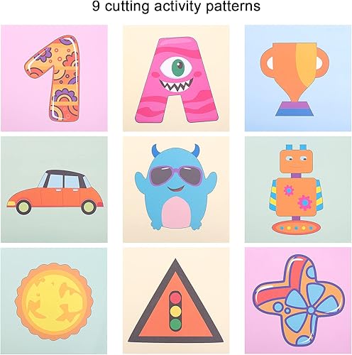 Miniatura 3 de Libro de actividades de habilidades de tijera para niños de 3 a 5 años, arte de corte de papel, tijeras seguras para niños, juguete de desarrollo de