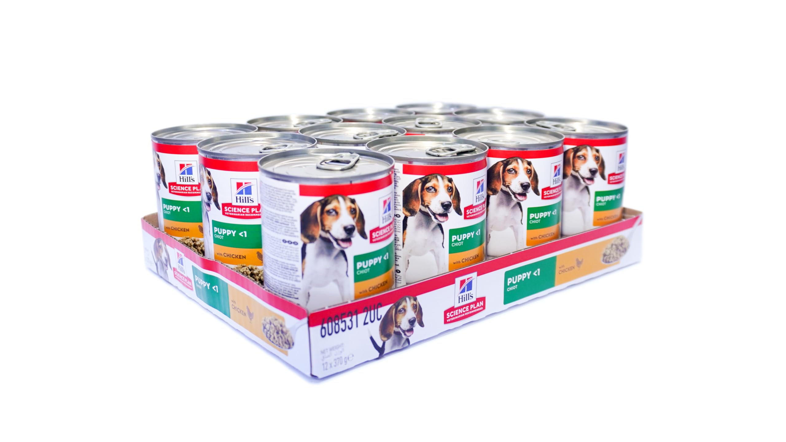 Hill's Science Plan Puppy dog Food with Chicken, Can, 370 g X 12