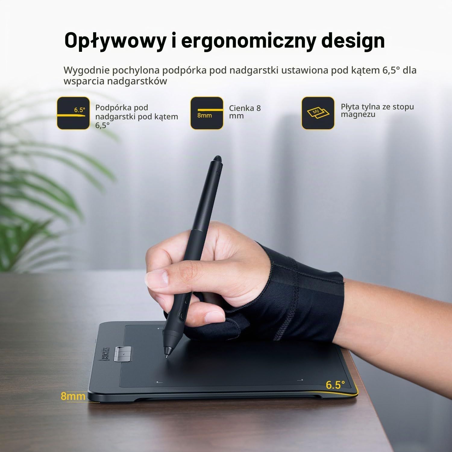 XENCELABS tablet graficzny, bezprzewodowy tablet do rysowania z 2 cyfrowymi piórami bez baterii, rysik z obsługą pochylenia i 8192 poziomami czułości nacisku pióra, 12-calowy przenośny pad do rysowania dla Win / Mac / Linux, czarny
