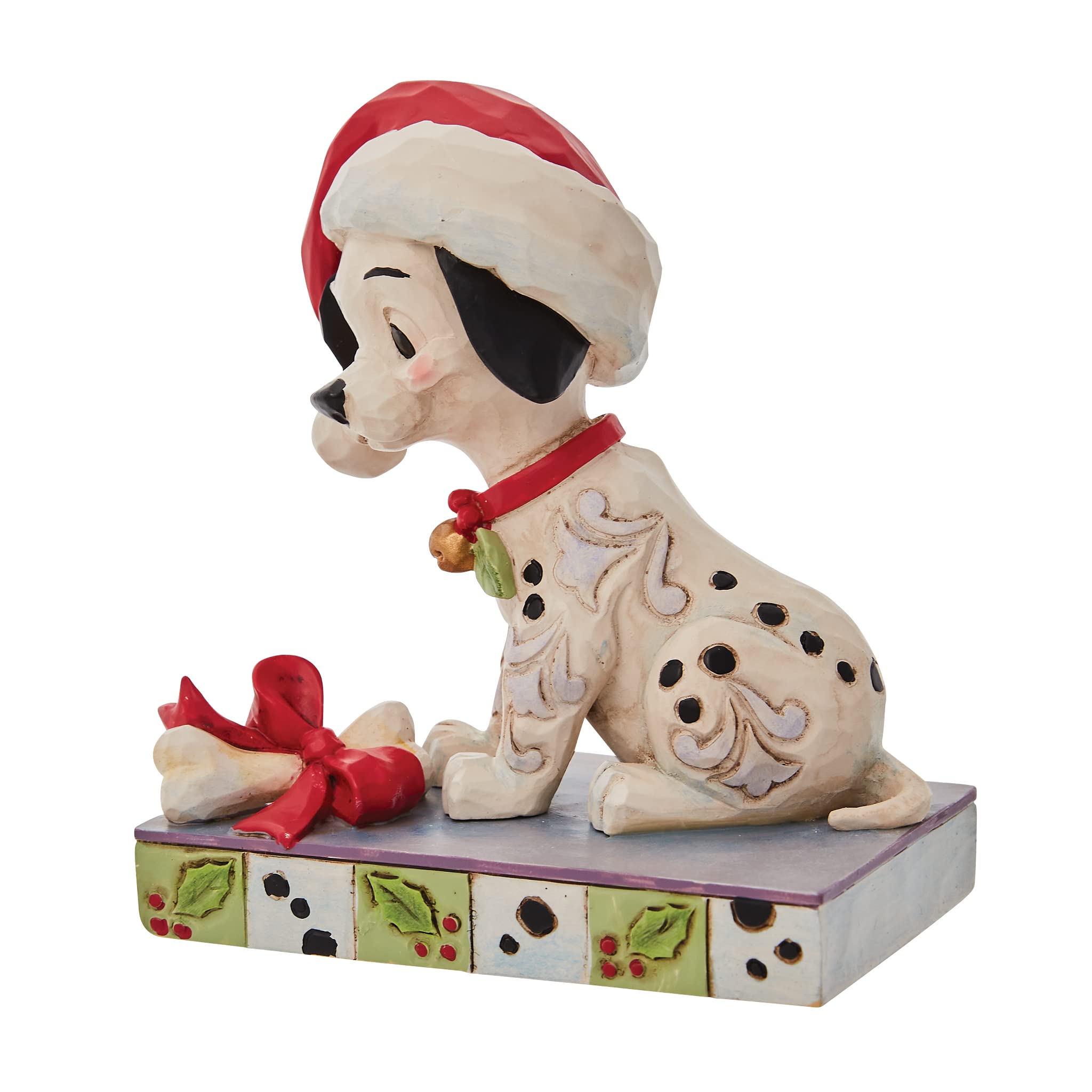Enesco Disney Traditions 101 Dalmatians Lucky Figurine - Christmas, Multicolour - Image 3