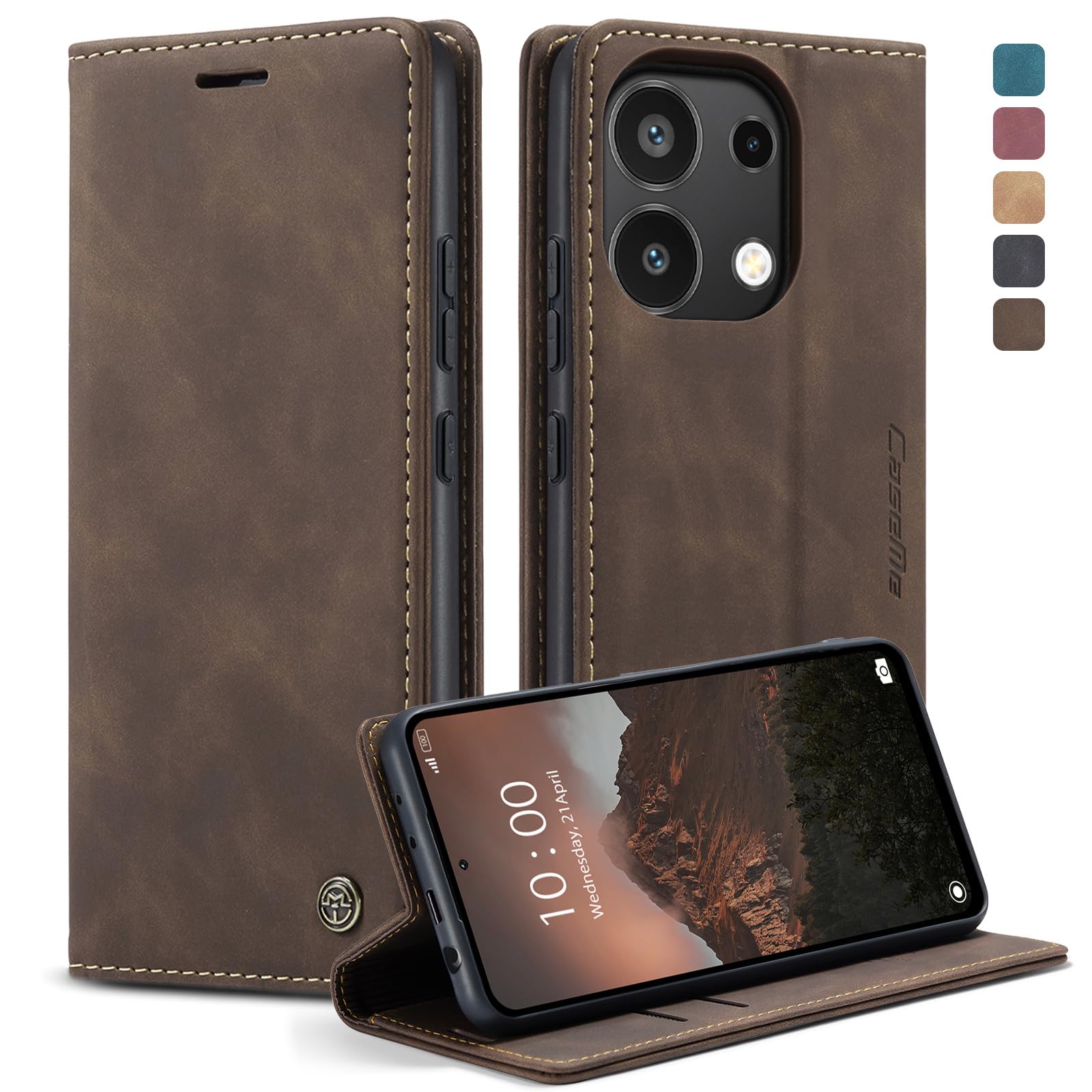 Succtopy Cover per Xiaomi Redmi Note 13 4G Flip Caso in PU Pelle Premium Portafoglio Custodia