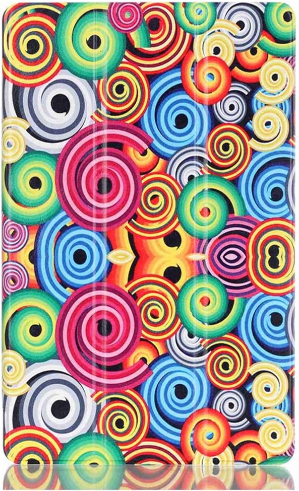 Samsung Tab E Tablet Cover,Samsung Galaxy E Case,Samsung-SM-T377a Case,Tab E T377A Case,Samsung T375 Back Case,[Magnetic Closure] Folding Case Cover for Samsung Tab E8 Tablet Case-Colorful Rings
