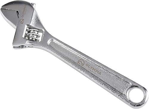 Vista 32 de Olympia Tools Llave ajustable de 15 pulgadas, acero forjado de alta resistencia, cromado, mandíbulas mecanizadas de precisión, resistente a