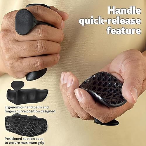 Miniatura 5 de Puños de levantamiento de pesas agarre de goma para gimnasio y entrenamiento, almohadillas sin dedos para protección de la palma, guantes