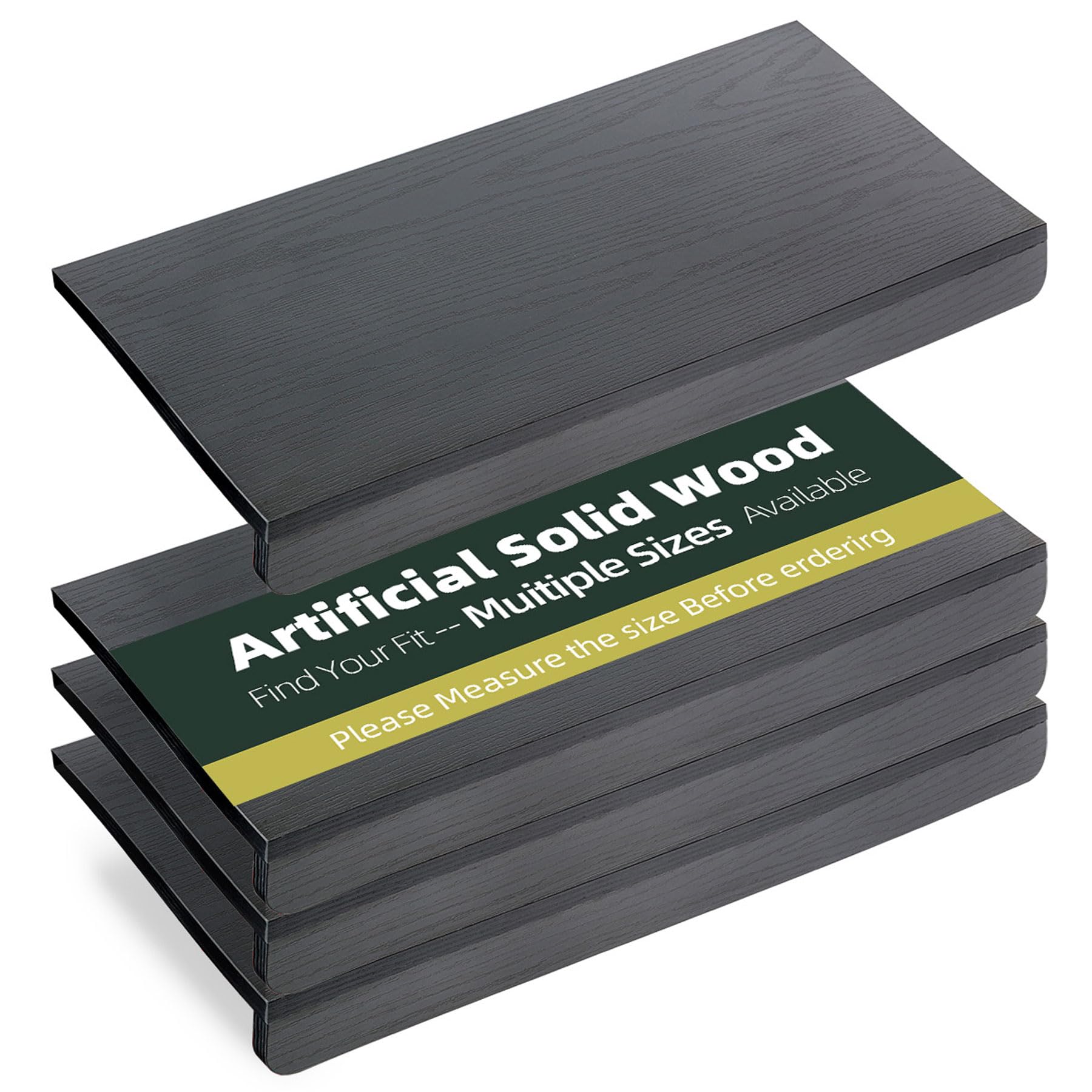 LstXyronica 24" x 16" Heavy Duty MDF Wood Shelf Liners 4 Pcs, Wire Shelf Cover Odor-Free Solid Panels, 0.6 Inch Thick Wire Rack Covers for Pantry,