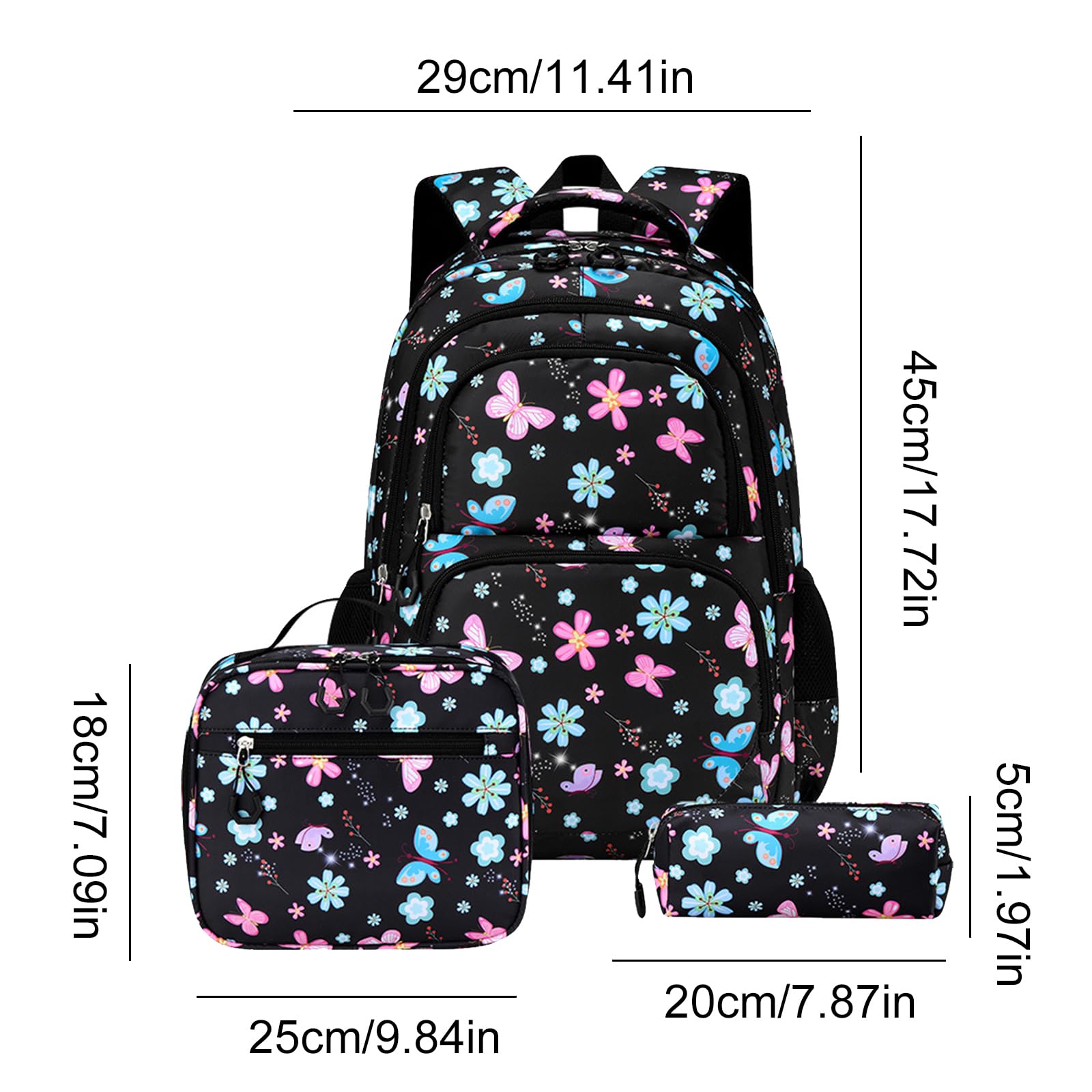 Torba podróżna Polka Point w kwiatowy wzór, wielowarstwowe kieszenie