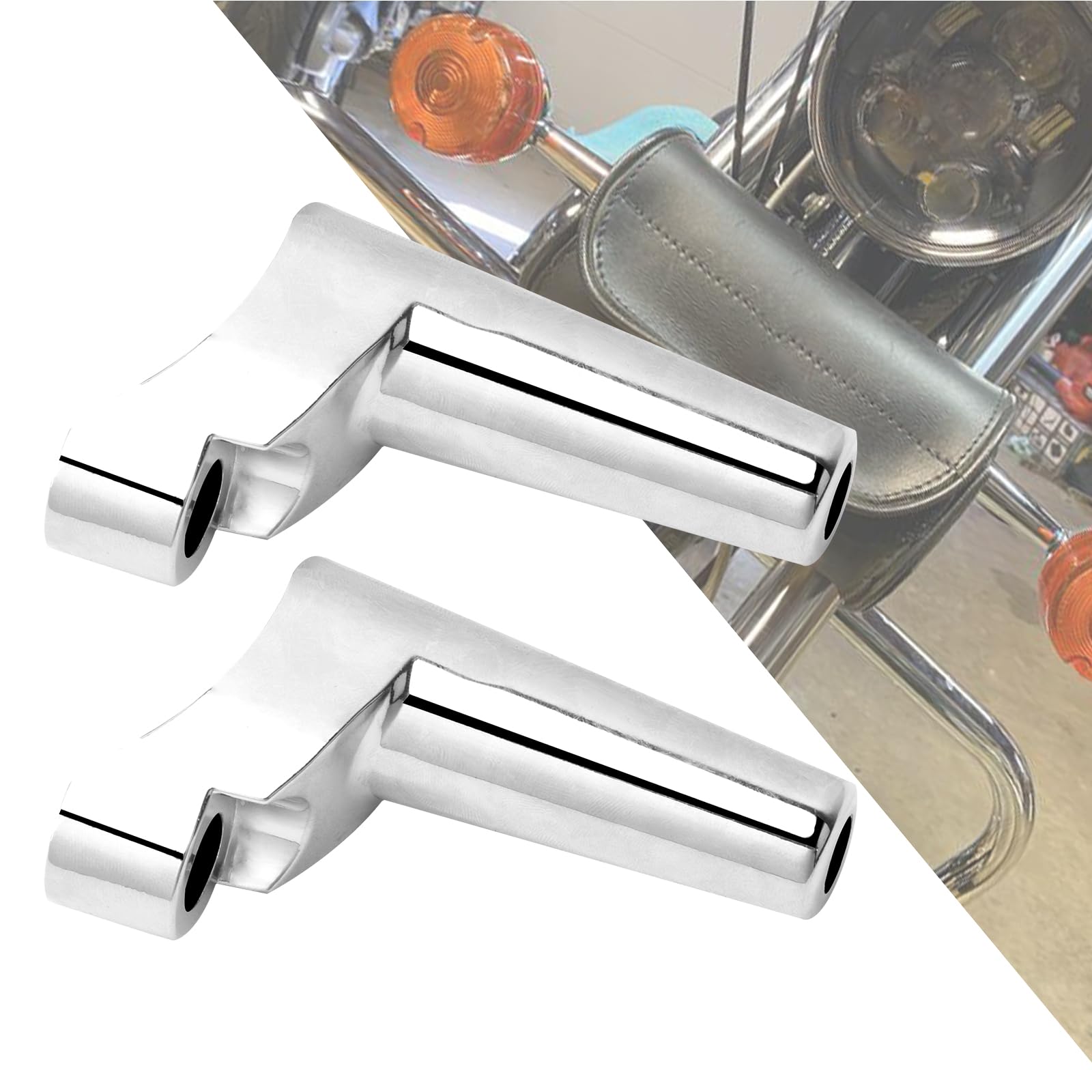 Chrome Front Turn Signal Mounts Relocation Kit for Harley XL Sportster Dyna FXR