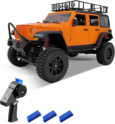 Miniatura 10 de GoolRC 112 escala 4 ruedas coche de control remoto, camión todoterreno con luces, 2.4G control remoto oruga