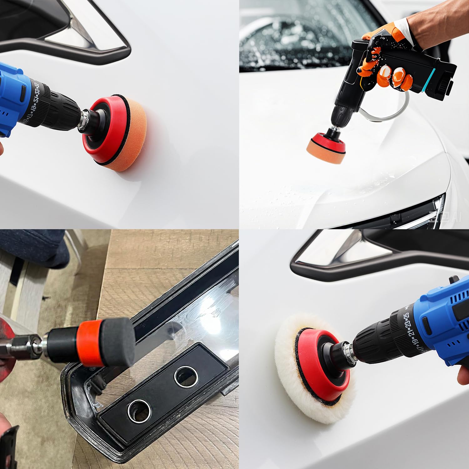 Car Foam Polishing Buffing Kit, Polishing Buffing Pads, Wool Pads,Polishing & Buffing Wheels, for Headlights & Body Foam Wax & Buffer Kits (27) - Image 7