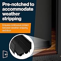 Vista 4 de KS Hardware, Patente pendiente, barrido de puerta de doble burbuja ajustable, bloqueador de corrientes de aire, sello debajo de la puerta