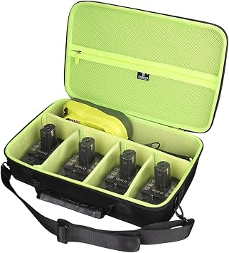 Tourmate Hard Storage Case for 18V Battery and Charger Combo for Ryobi 18 Volt Cordless Tools Battery - Travel Case for Freely DIYBox for Sale Black & Green