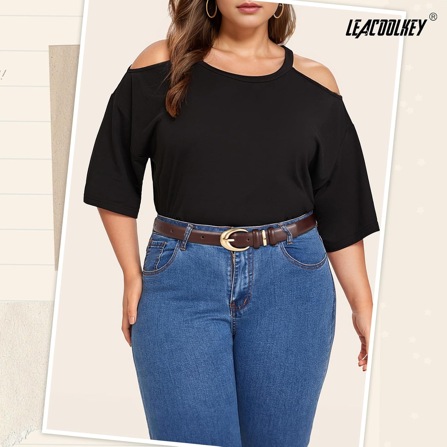 2 Pack Women Leather Belts for Jeans Dress Fashion Ladies Belt with Gold Silver Buckle - Image 4